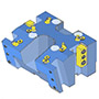 BMT65 BOLT PATTERN 70x73 TURNING HOLDER LEFT HAND H=20 mm x4 L=81 mm HALF INDEX PCD420